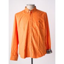 VICOMTE ARTHUR - Chemise manches longues orange en coton - Homme - Taille 3XL - Modz