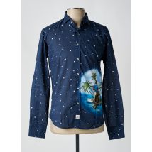 PANAMA - Chemise manches longues bleu en coton - Homme - Taille XXL - Modz