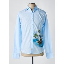 PANAMA - Chemise manches longues bleu clair en coton - Homme - Taille 3XL - Modz