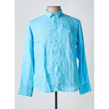 PANAMA - Chemise manches longues bleu en lin - Homme - Taille XXL - Modz