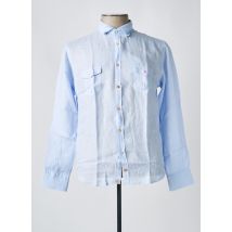 PANAMA - Chemise manches longues bleu en lin - Homme - Taille XXL - Modz
