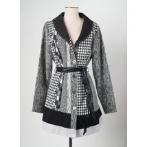 L33 - Manteau long noir en polyester - Femme - Taille 40 - Modz