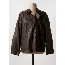 NANA BELLE - Veste simili cuir marron en polyurethane - Femme - Taille 50 - Modz