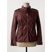 NANA BELLE - Veste simili cuir violet en polyurethane - Femme - Taille 48 - Modz