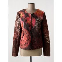 101 IDEES - Veste casual marron en polyester - Femme - Taille 36 - Modz
