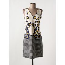 HIPPOCAMPE - Robe mi-longue jaune en polyester - Femme - Taille 36 - Modz