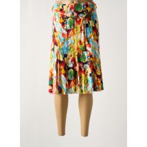 UN TEMPS POUR ELLE - Jupe mi-longue jaune en polyester - Femme - Taille 46 - Modz