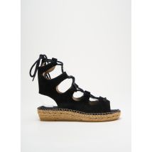 NICOLE - Espadrilles noir en cuir - Femme - Taille 38 - Modz