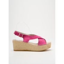NICOLE - Espadrilles rose en cuir - Femme - Taille 39 - Modz