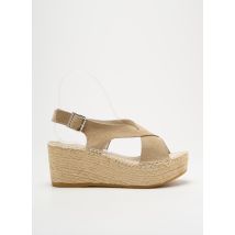 NICOLE - Espadrilles beige en cuir - Femme - Taille 36 - Modz