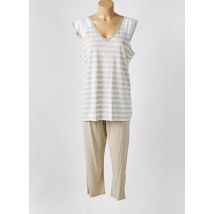 LES FLANEUSES - Pyjama beige en viscose - Femme - Taille 48 - Modz