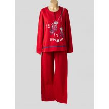EGATEX - Pyjama rouge en coton - Femme - Taille 40 - Modz
