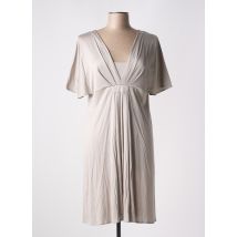 PLUTO - Robe courte beige en viscose - Femme - Taille 44 - Modz