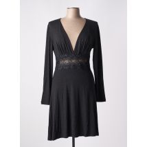 SUGGEST - Robe mi-longue noir en viscose - Femme - Taille 44 - Modz