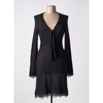 SUGGEST - Robe mi-longue noir en viscose - Femme - Taille 42 - Modz