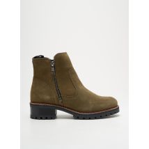 REBELLES - Bottines/Boots vert en cuir - Femme - Taille 37 - Modz