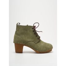 BOSABO - Bottines/Boots vert en cuir - Femme - Taille 37 - Modz