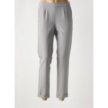 FRANK WALDER - Pantalon droit gris en polyester - Femme - Taille 46 - Modz