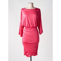 ANGELA DAVIS - Robe mi-longue rose en polyester - Femme - Taille 38 - Modz