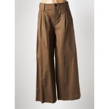 ANGELA DAVIS - Pantalon flare marron en coton - Femme - Taille 38 - Modz