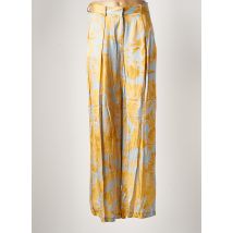 ANGELA DAVIS - Pantalon droit jaune en viscose - Femme - Taille 38 - Modz