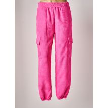 LUMINA - Pantalon cargo rose en polyester - Femme - Taille 36 - Modz
