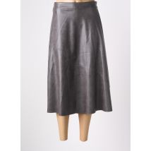 ANGELA DAVIS - Jupe mi-longue marron en polyester - Femme - Taille 40 - Modz
