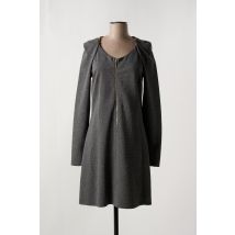 LAUREN VIDAL - Robe mi-longue gris en viscose - Femme - Taille 38 - Modz