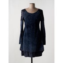 DANIELA DALLAVALLE - Robe mi-longue bleu en viscose - Femme - Taille 38 - Modz