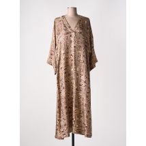 MOMONI - Robe longue marron en soie - Femme - Taille 36 - Modz