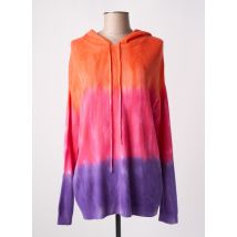 LES TRICOTS DE LÉA - Sweat-shirt à capuche orange en cachemire - Femme - Taille 38 - Modz