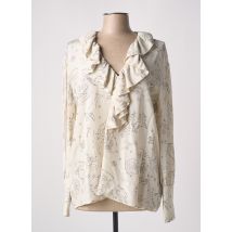 MOMONI - Blouse beige en soie - Femme - Taille 36 - Modz