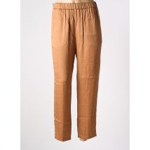 POMANDERE - Pantalon droit marron en cuppro - Femme - Taille 36 - Modz