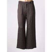 ALYSI - Pantalon large marron en viscose - Femme - Taille 42 - Modz