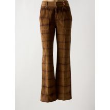 LAURENCE - Pantalon droit marron en coton - Femme - Taille 38 - Modz