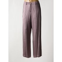 ALYSI - Pantalon droit marron en acetate - Femme - Taille 36 - Modz