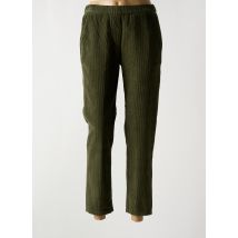 DIEGA - Pantalon droit vert en coton - Femme - Taille 36 - Modz