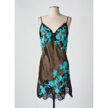 MARJOLAINE - Nuisette/combinette marron en soie - Femme - Taille 42 - Modz
