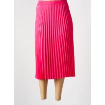 FRIME - Jupe mi-longue rose fonce en polyester - Femme - Taille 38 - Modz