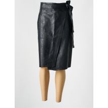 ANNAHPA - Jupe mi-longue noir en polyurethane - Femme - Taille 38 - Modz