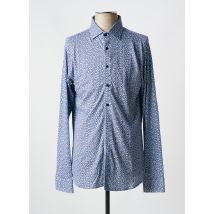 DESOTO - Chemise manches longues bleu en coton - Homme - Taille M - Modz