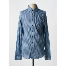 DESOTO - Chemise manches longues bleu en coton - Homme - Taille M - Modz