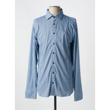 DESOTO - Chemise manches longues bleu en coton - Homme - Taille M - Modz