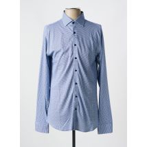 DESOTO - Chemise manches longues bleu en coton - Homme - Taille M - Modz