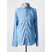 DESOTO - Chemise manches longues bleu en coton - Homme - Taille M - Modz