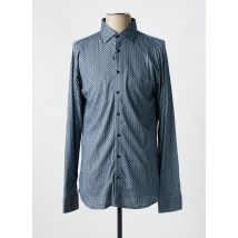 DESOTO - Chemise manches longues bleu en coton - Homme - Taille M - Modz