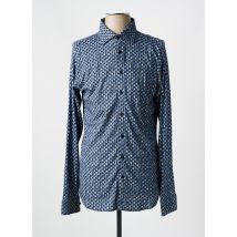 DESOTO - Chemise manches longues bleu en coton - Homme - Taille M - Modz