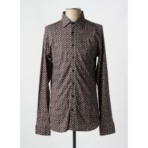 DESOTO - Chemise manches longues marron en coton - Homme - Taille M - Modz