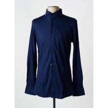 DESOTO - Chemise manches longues bleu en coton - Homme - Taille M - Modz