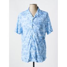 DESOTO - Chemise manches courtes bleu en coton - Homme - Taille M - Modz